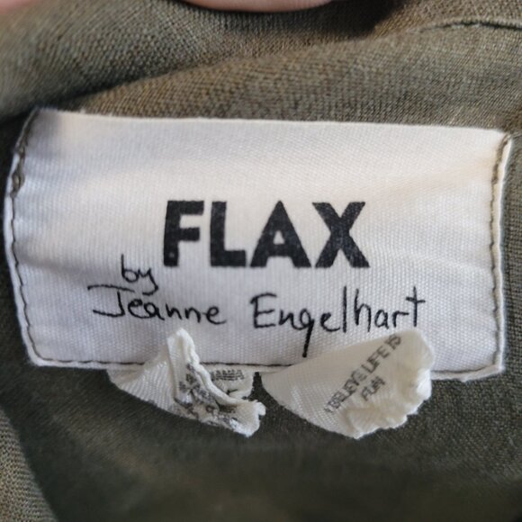 Vintage 90's Flax by Jeanne Engelhart Linen Jacket Size M - Picture 8 of 10